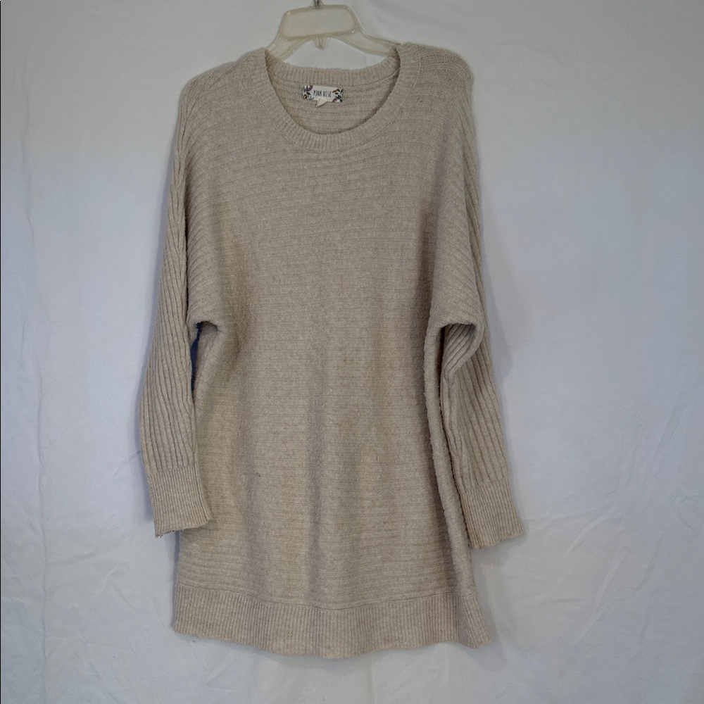Pink Rose Women's Beige Crew Neck Sweater